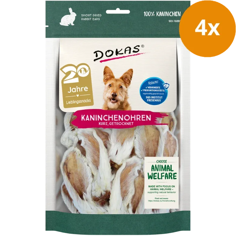 DOKAS Kaninchenohren 100 g | Hundesnack - Image 2