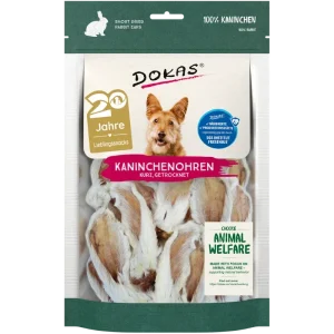 DOKAS Kaninchenohren 100 g | Hundesnack