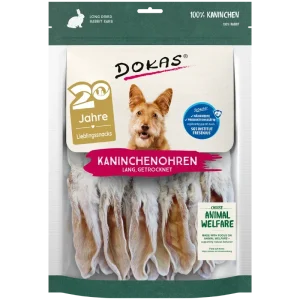 DOKAS Kaninchenohren 180 g | Hundesnack