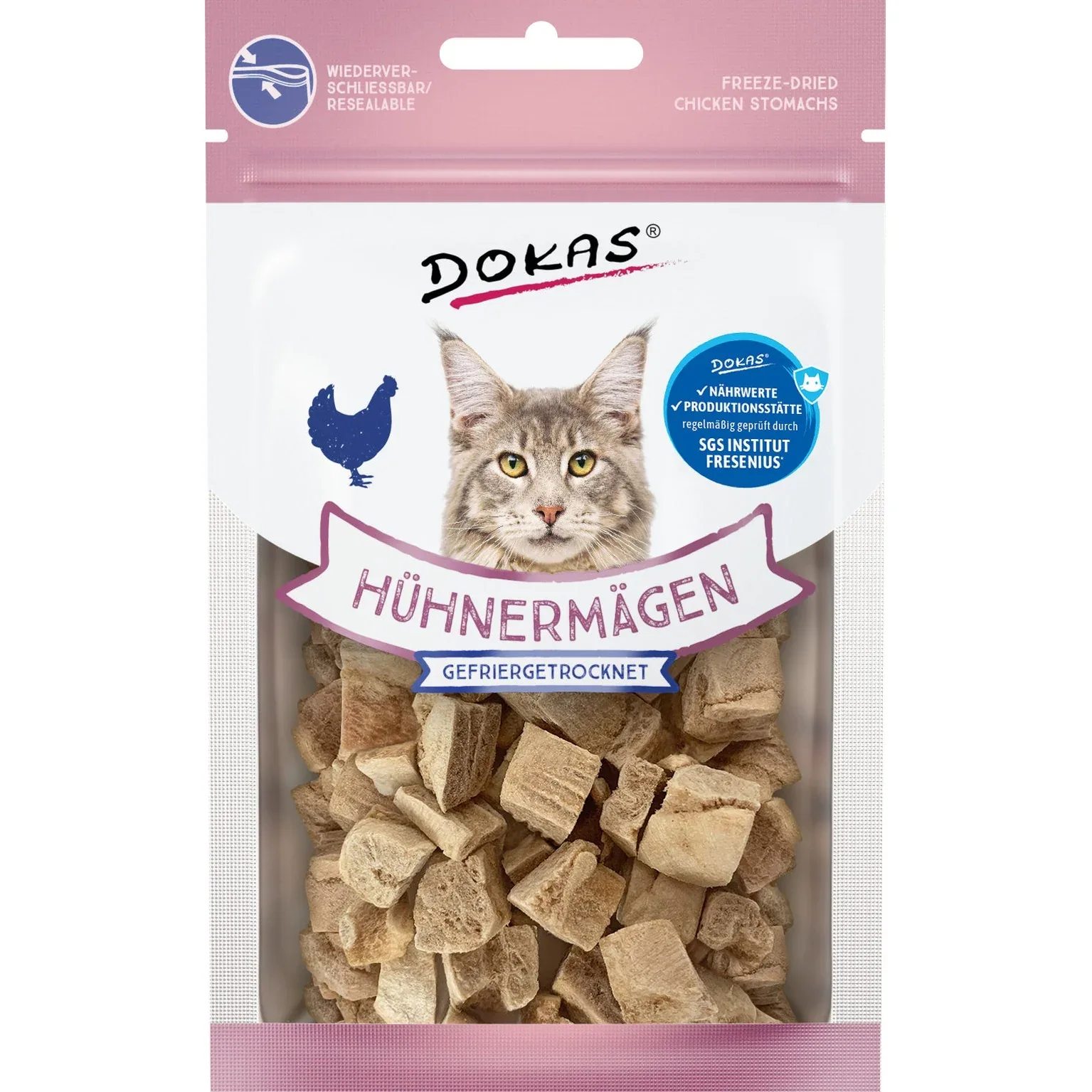 Dokas Katze Hühnermagen (gefriergetrocknet)