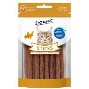 Dokas Katze Snack Sticks mit Hühnerbrust & Rinderleber