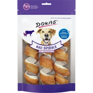 DOKAS Kau-Spirale mit Hühnerbrustfilet 110 g | Hundesnack