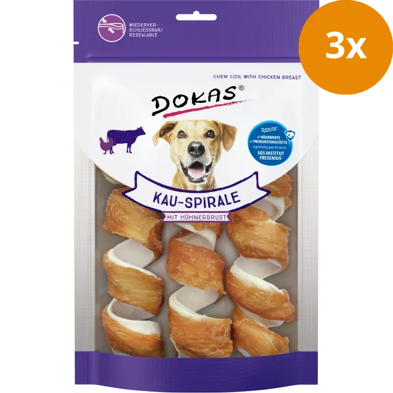 DOKAS Kau-Spirale mit Hühnerbrustfilet 110 g | Hundesnack - Image 2
