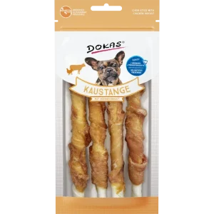 DOKAS Kaustange mit Hühnerbrust 50 g | Hundesnack