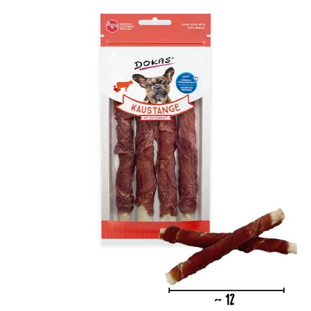 Dokas Kaustangen für Hunde – Rinderhaut mit Entenbrust & Hühnerbrust - Image 2