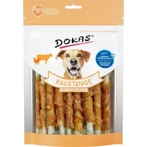 DOKAS Kaustangen mit Hühnerbrust 200 g | Hundesnack