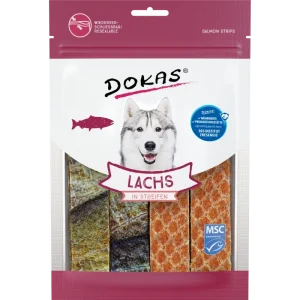 DOKAS Lachs in Streifen 100 g | Hundesnack