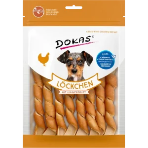 DOKAS Löckchen mit Hühnerbrust 120 g | Hundesnack