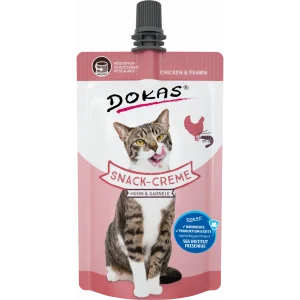 DOKAS Snack-Creme für Katzen Huhn & Garnele 90 g | Katzensnack