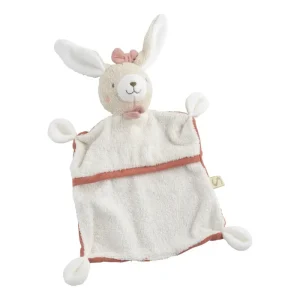 Doudou mouchoir coton bio Petit Cœur mit Sicherheitsverschluss - HaustierPro