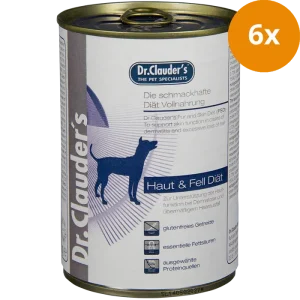 Dr Clauder Nassfutter für Hund Diät FSD Haut &amp; Fell 6 x 400g
