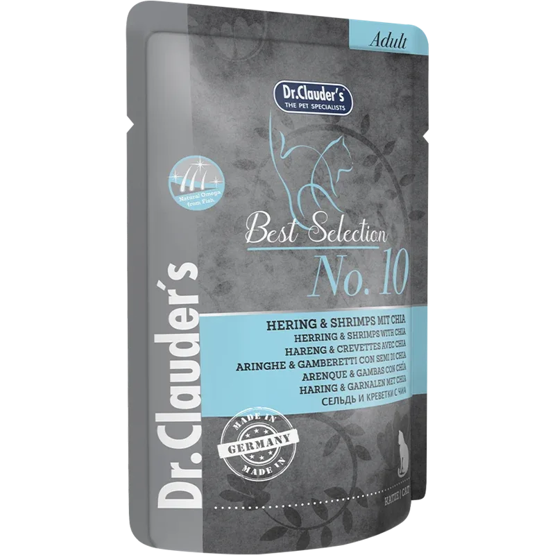 Dr.Clauder's Best Selection No. 10. Hering & Shrimps mit Chia 85 g