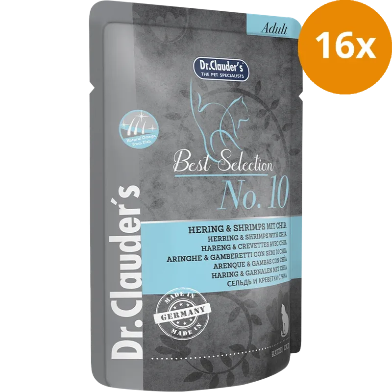 Dr.Clauder's Best Selection No. 10. Hering & Shrimps mit Chia 85 g - Image 2