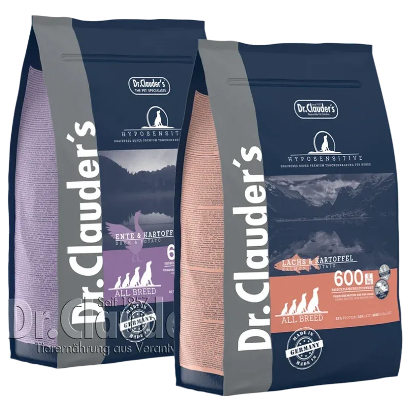 Dr.Clauder's Hyposensitive Ente & Kartoffel & Dr.Clauder's Hyposensitive Lachs & Kartoffel Sparpaket