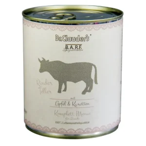 Dr Clauders Komplett menue Rinderteller mit Apfel und Karotten 800 g | 406578 mit Vitamin-Komplex - HaustierPro
