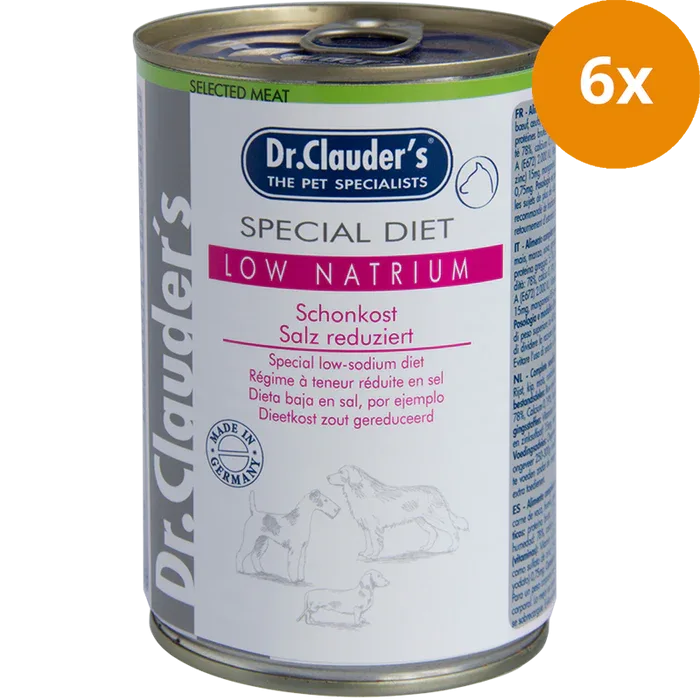 Dr. Clauder’s Nassfutter für Hund Special Diet Low Natrium 6 x 400g