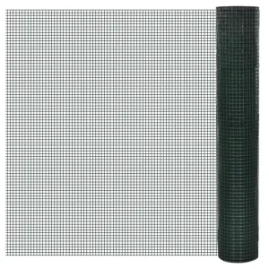 Drahtzaun für Hühner Verzinkt mit PVC-Beschichtung 10x1 m Grün - 2667 - HaustierPro