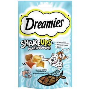 Dreamies Cat Snack ShakeUps Multivitamin Seafood 55 g