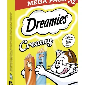 Dreamies Creamy Mega Pack mit Huhn, mit Lachs 120g | DAS FUTTERHAUS