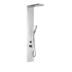 Duschpaneel Metaform Broadway aus Edelstahl mit 4 Funktionen, Kopfbrause, Handbrause und horizontalen Düsen sowie Wasserfall - HaustierPro