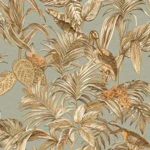 DUTCH WALLCOVERINGS Tapete Bird-of-Paradise Blaugrün mit Pipetten-Applikator - HaustierPro