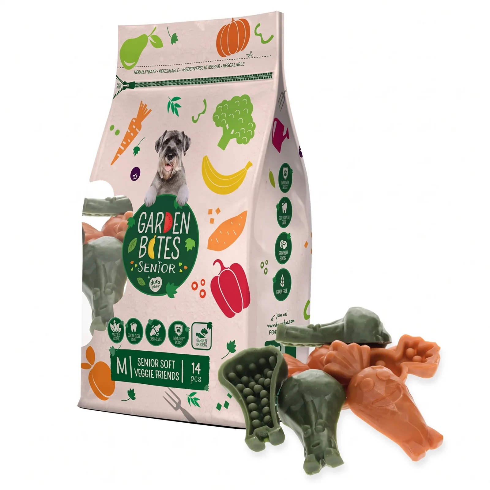 Duvo+ Garden Bites Senior Soft Veggie Friends – vegane Hundesnacks