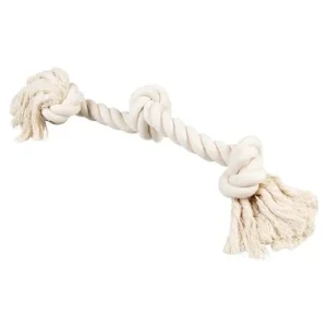 Duvo+ Hundespielzeug ECO Baumwollseil mit 3 Knoten weiß Maße: 52 cm