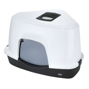EBI Katzentoilette Prism 70 Ecke schwarz, weiß L | DAS FUTTERHAUS