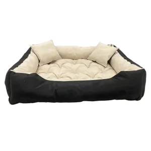 Ecco Hunde- und Katzenbett mit Kissen Wasserdichtes Polyamid Hundekissen Hundekorb Haustierbett Waschbar Wasserdichtes Material Innenmaße: 130x100 / Außenmaße: 145x115cm - HaustierPro