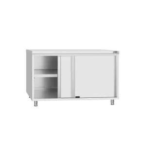 Edelstahl Arbeitsschrank ECO - 1200x600mm - mit Schiebetür - HaustierPro