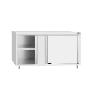 Edelstahl Arbeitsschrank ECO - 1600x700mm - mit Schiebetür - HaustierPro