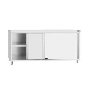 Edelstahl Arbeitsschrank ECO - 1800x600mm - mit Schiebetür - HaustierPro