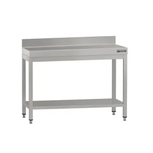 Edelstahl Arbeitstisch ECO - 1000x700mm - mit Grundboden & Aufkantung - HaustierPro