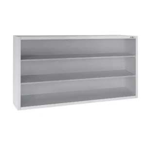 Edelstahl Wandhängeschrank ECO - 1800x400mm - ohne Schiebetür 1000mm hoch - HaustierPro