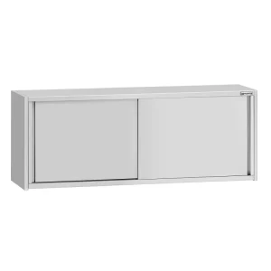 Edelstahl Wandhängeschrank ECO - 2000x400mm - mit Schiebetür - 650mm hoch - HaustierPro