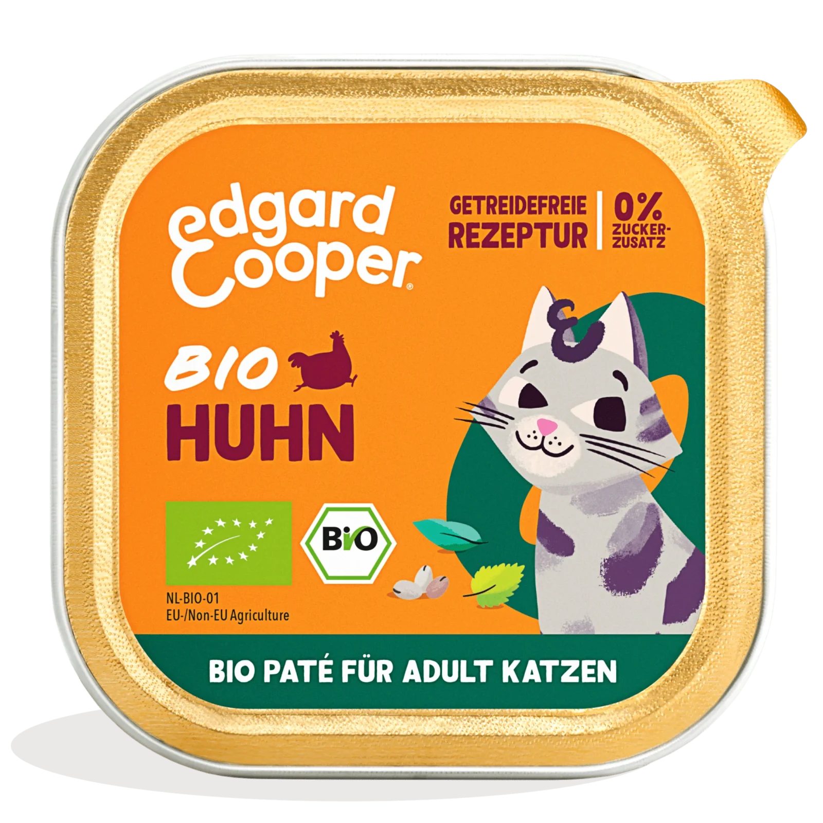 Edgard & Cooper Katze Bio-Huhn mit Chiasamen