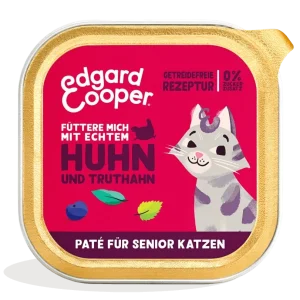 Edgard & Cooper Katze Freilaufhuhn&Truthahn+Blaubeere Paté