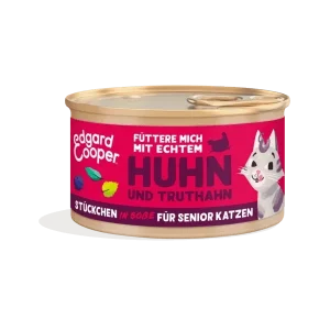Edgard & Cooper Katze Freilaufhuhn&Truthahn+Blaubeere Stückchen
