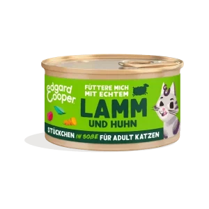 Edgard & Cooper Katze Lamm&Freilandhuhn+Cranberrrys Stückchen