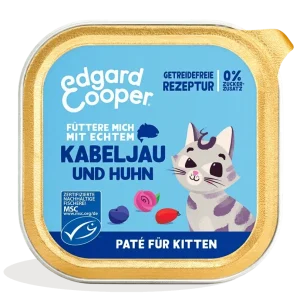 Edgard & Cooper Katze MSC-Kabeljau&Huhn+Blaubeeren Paté