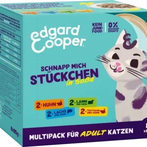Edgard & Cooper Katze Multipack Chunks Huhn,Lachs,Lamm,Truthahn