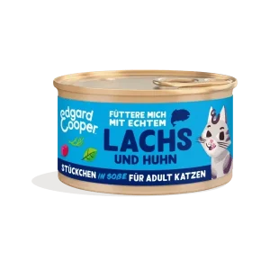 Edgard & Cooper Katze Pazifischer Lachs&Freilaufhuhn+Cranberry Stückchen