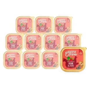Edgard & Cooper Nassfutter für Hunde, Prachtvolles Huhn & Lachs, Senior, 11 x 150 g