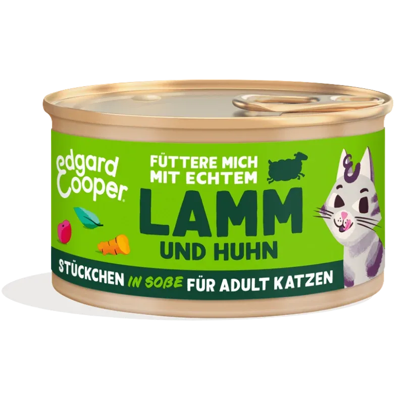 Edgard & Cooper Paté Adult Lamm und Freilaufhuhn mit Cranberrys, Salbei und Baldrian 85g