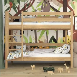 Eichen Etagenbett N01 Eiche Natur 100x200 - HaustierPro