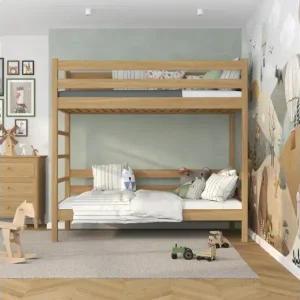 Eichen Etagenbett N03 Eiche Natur 80x200 - HaustierPro