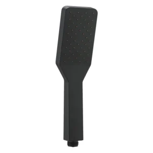Einzelduschkopf aus ABS mit Kalkschutzdüsen Modell SquareBlack Farbe Schwarz - HaustierPro