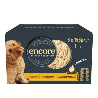 Sparpaket Encore Dose Mix in Brühe 32 x 156 g Hühnchen-Auswahl (3 Sorten)