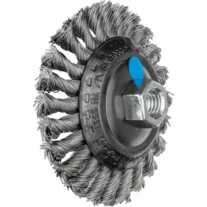 Entfilzungs PFERD - Kegelbürste gezopft KBG Ø 100x13 mm M14 Edelstahl-Draht-Ø 0,50mm Winkelschleifer (1) - HaustierPro