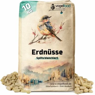 Erdnüsse Erdnusskerne Erdnusssplits (halbe und ganze Kerne) Marke Vogelfood 10 kg Erdnüsse Erdnusskerne Erdnusssplits (halbe und ganze Kerne)